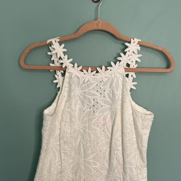 Lilly Pulitzer ANNABELLE SHIFT DRESS Resort White Sunflower Eyelet - Picture 3 of 8